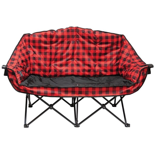Kuma Outdoor Gear KUMA KM-BBDC-RB Bear Buddy Double Chair - Red Plaid - 490-KM-BBDC-RB