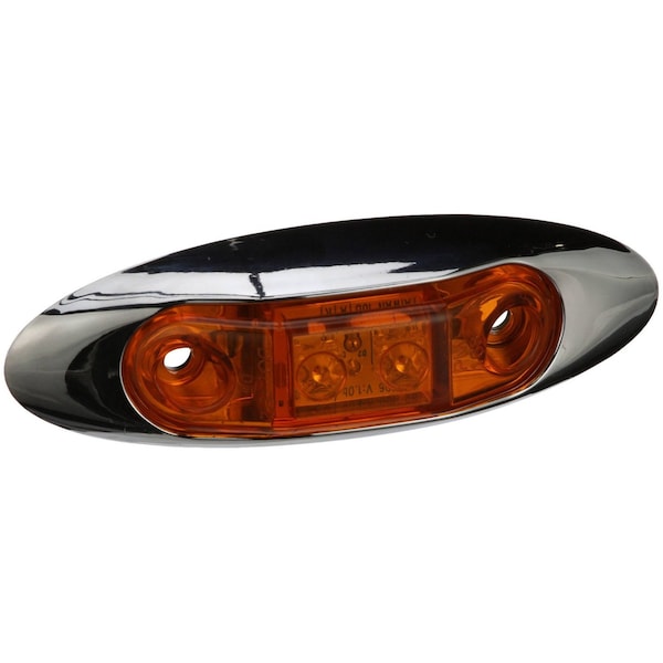 Peterson LIGHTSCLEARANCE AND TAIL RV LED Oblong 395 Inch Length x 135 Inch Width Amber Lens Surface Mo - V168XA