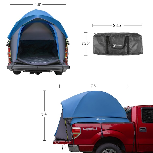 Wakeman Truck Bed Tent - Water-Resistant Camper Shell for 5.5 to 6ft Truck Bed - Fits 2 by - 75-CMP1148