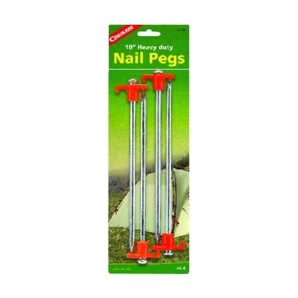 Coghlans Coghlan's Silver Nail Pegs 13.625 in. H X 4.500 in. W X 10 in. L 4 pk - 8312