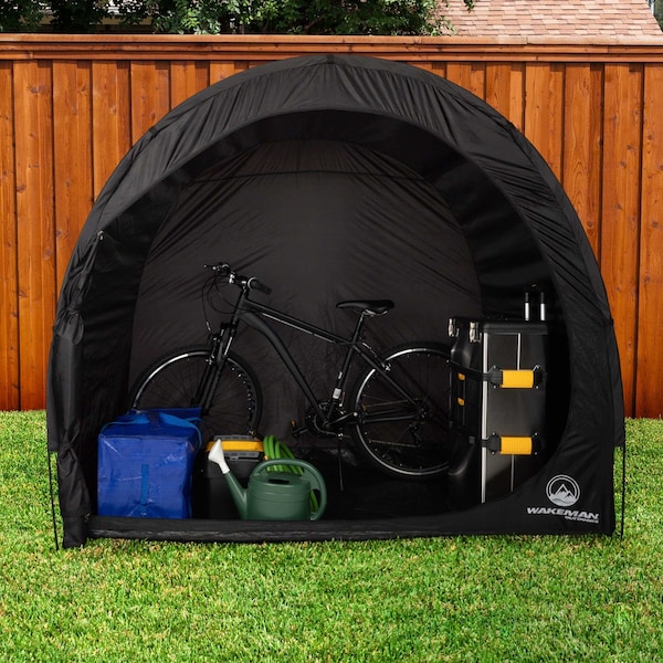 Wakeman Bike Storage Shed - 6.5x5.3x5.3 Tent - Water & UV-Resistant Cover for 4 Bicycles by Wakeman - 83-SS1004