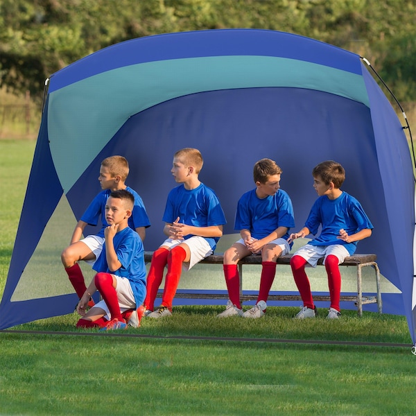 Wakeman Beach Tent - Sun Shelter with UV Protection for Sports Events with Bag by Outdoors Blue - 75-CMP1028