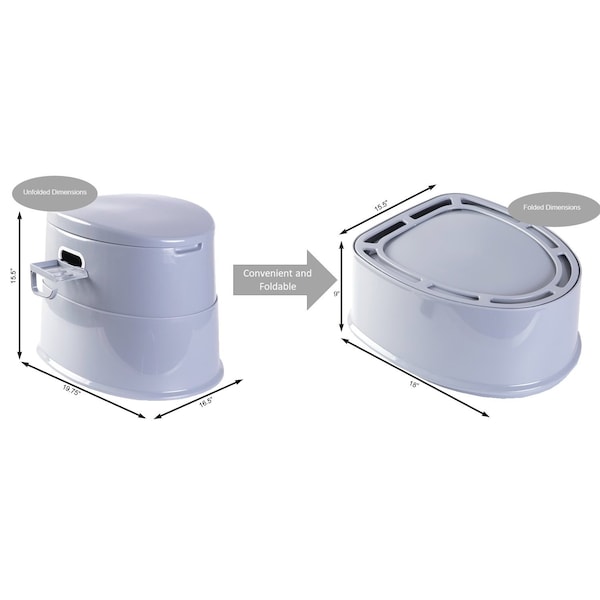 Playberg Folding Portable Travel Toilet For Camping and Hiking - QI003543