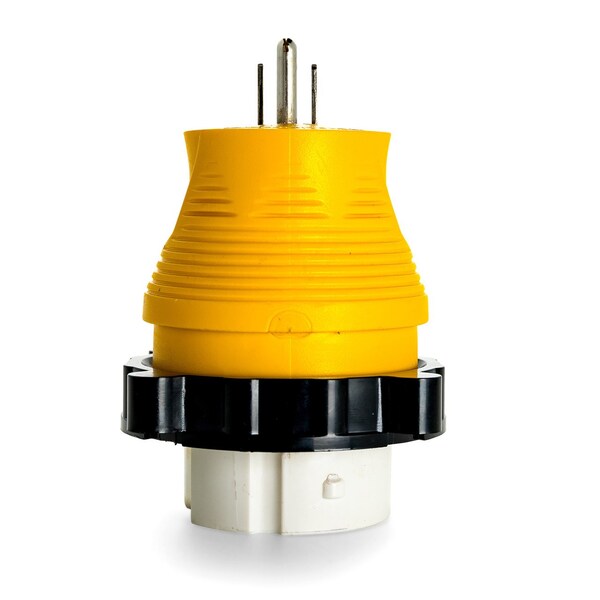 Camco LOCKING POWERGRIP ADAPTER, 5-15P X SS2-50R (E/F), 15A MALE-50A FEMALE - 55641