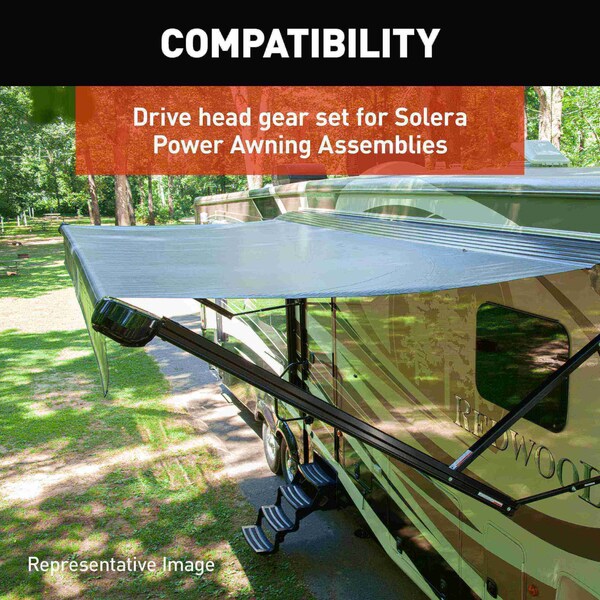Lippert SOLERA POWER AWNING DRIVE HEAD GEAR KIT KIT TO REPAIR GEARS ON LCI POWER AWNINGS - 353964