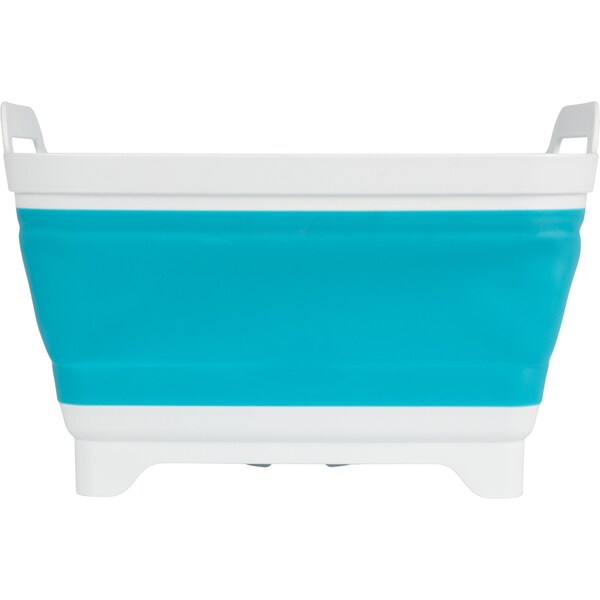Wakeman Collapsible Wash Basin - 9L Portable Sink with Drain for Camping by Wakeman Blue - 75-CMP1159