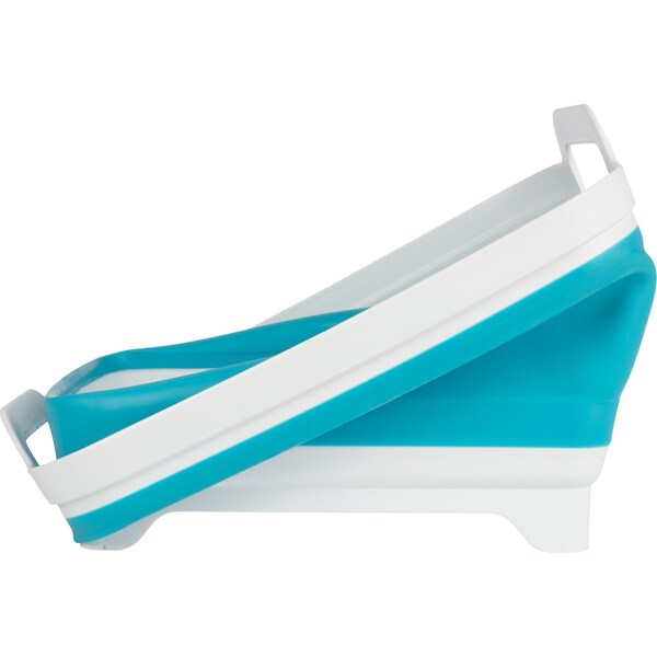 Wakeman Collapsible Wash Basin - 9L Portable Sink with Drain for Camping by Wakeman Blue - 75-CMP1159