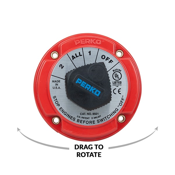 Perko Perko 8503DP Medium Duty Battery Selector Switch with Alternator Field Disconnect - 8503DP