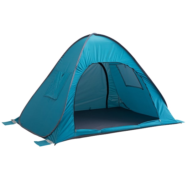 Wakeman Pop Up Beach Tent - Fits 2 People - Sun Shelter with UV Protection and Ventilation by Blue - 75-CMP1105
