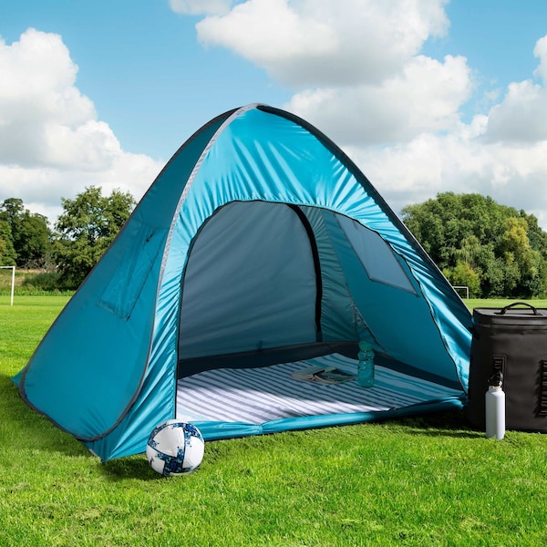 Wakeman Pop Up Beach Tent - Fits 2 People - Sun Shelter with UV Protection and Ventilation by Blue - 75-CMP1105