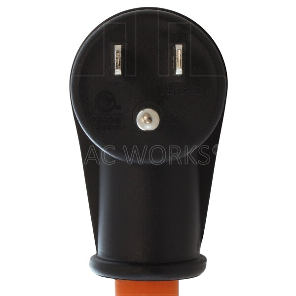 Ac Works 1ft. 15A Household Plug to RV TT-30 30A 125V RV Female Connector - RV515TT-012