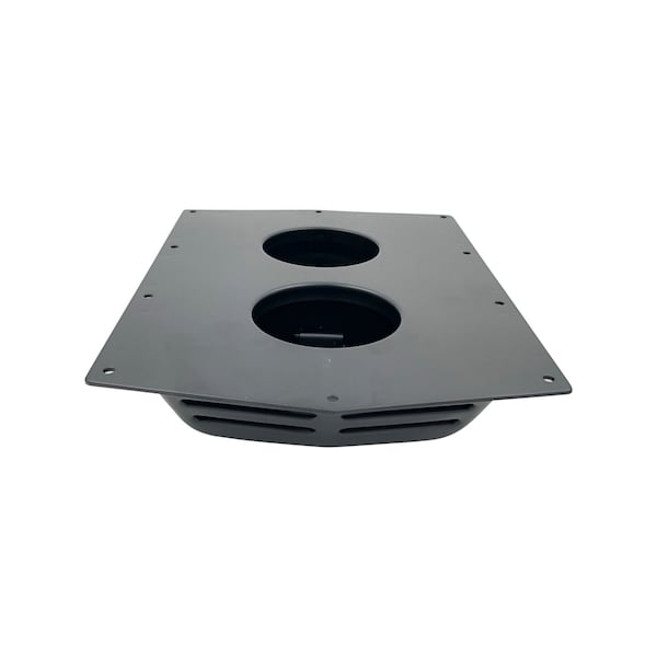 Ava-Matic Flo-Matic Dual-Flow Steel Roof Ventilator for Vans, RVs, Trailers, Campers, Black - AVA822