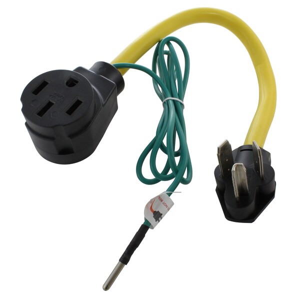 Ac Works 1.5FT 3-Prong 30A Dryer Outlet to 14-50R EV/RV  50A 125/250V Connector - RV10301450-018