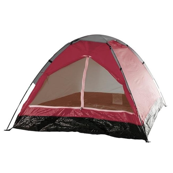 Wakeman Wakeman 80-180T 2-Person Dome Tents for Camping with Carry Bag - Red - 80-180T