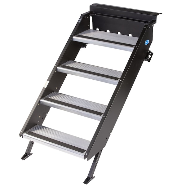 Mor/Ryde STEPS AND STEP RUGS RV 4 Manual Folding Steps Threshold Height Of 3612 Inch To 42 Inch With 8 In - STP-212