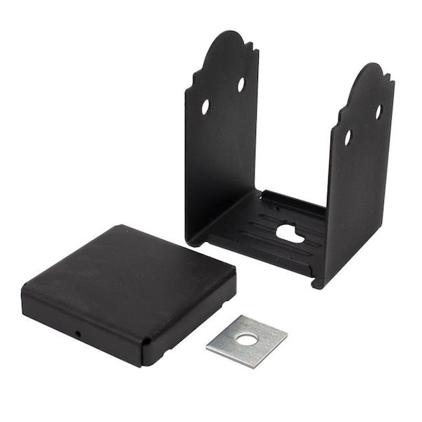 Simpson Strong-Tie Simpson Strong Tie 253389 6 x 6 in. Black Rough Galvanized Steel Post Base - Pack of 6 - 253389