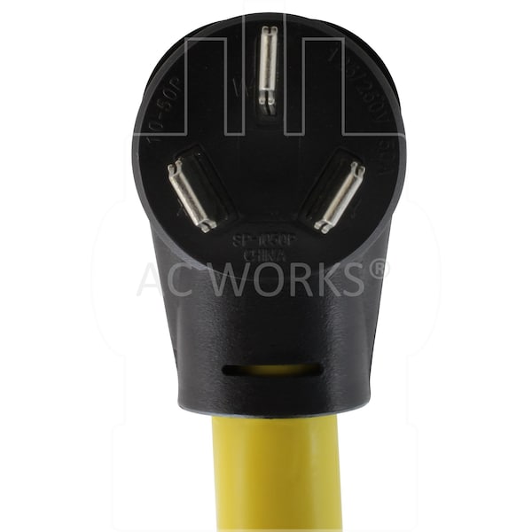Ac Works 1.5FT 3-Prong 50A Old Range/Welder Outlet-NEMA 14-50R EV/RV 50A 125/250V - RV10501450-018
