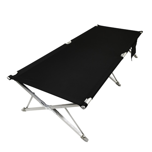 Propac Bariatric Cot V2, Aluminum, Push Lock, 500 lb Capacity, Black - L2027