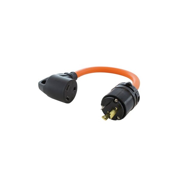 Ac Works 1.5FT L5-20P 20A Locking Plug to 30A RV Generator Adapter - RVL520TT-018
