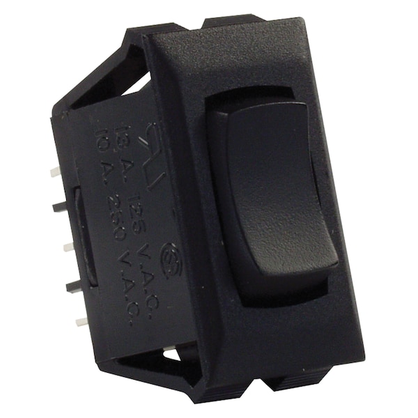 Jr Products JR Products 12675 Momentary-On/Off/Momentary-On Switch with Bezel - Black - 12675
