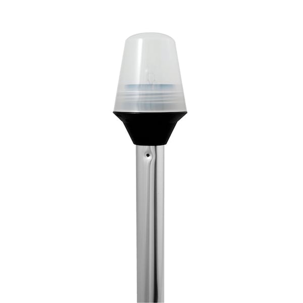 Attwood Attwood 5110-48-7 Frosted Globe All-Round Light with 2-Pin Locking Collar Pole - 48 in. - 5110-48-7