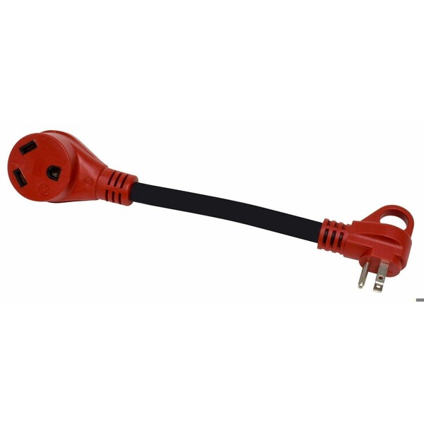 Valterra 15AM-30AF ADAPTER CORD, 12IN, RED, BULK - A10-1530