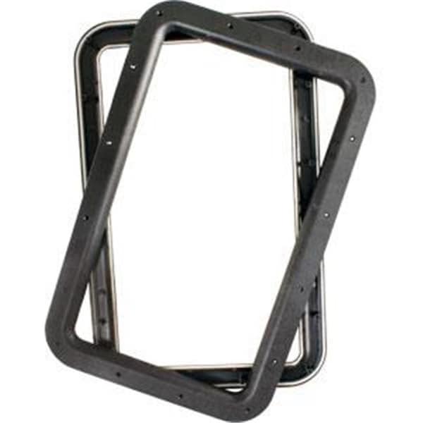 Powerhouse 11021 Exterior Hardware RV Door Window Frame; Black - PO90681