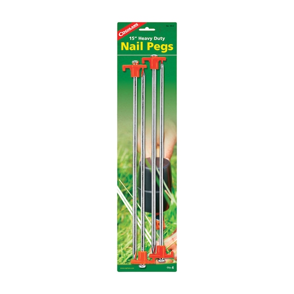 Coghlans Coghlan's Orange Nail Pegs 15 in. H X 5.330 in. W X 15 in. L 4 pk - 1812