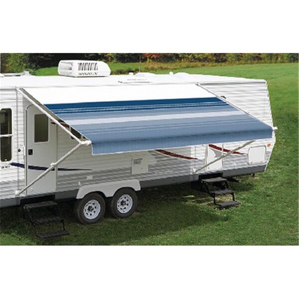 Carefree 20 ft. Blue Fade Fiesta Patio Awning, White - C6F-EA206C00