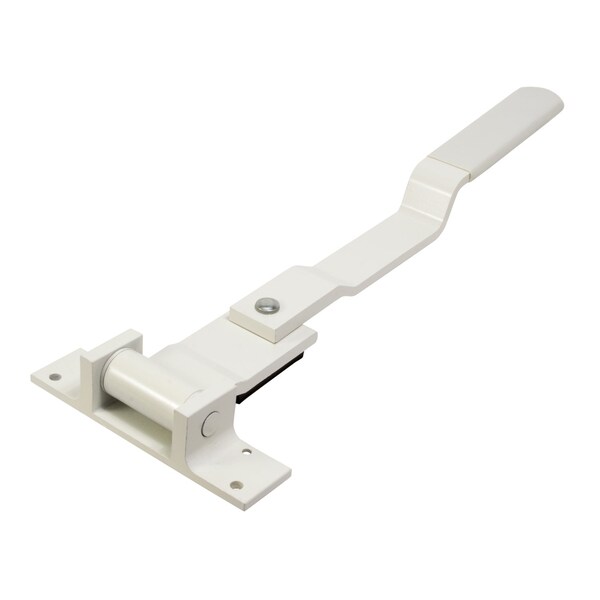 Global RV/Trailer Door Swivel Bar Handle, 4-Hole Mount, W/Foam Vibration Pad, White - SB-65007-9009
