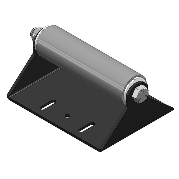 Global Slide Out Roller, Surface Mount, Model No 648, W/Single Roller, Powder Coat Black Mounting Bracket. - SOR-SM-648-2006