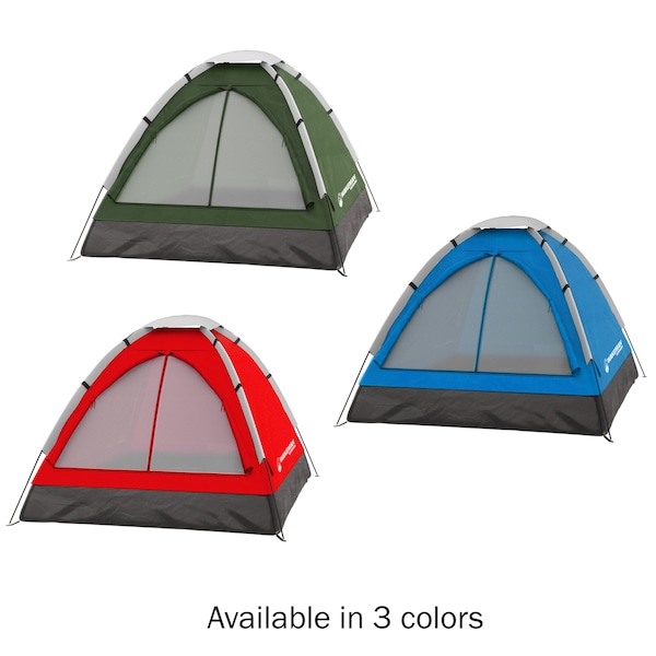 Wakeman 2 Person Camping Tent with Rain Fly and Bag - Lightweight Outdoor Tent by Outdoors Green - 75-CMP1082
