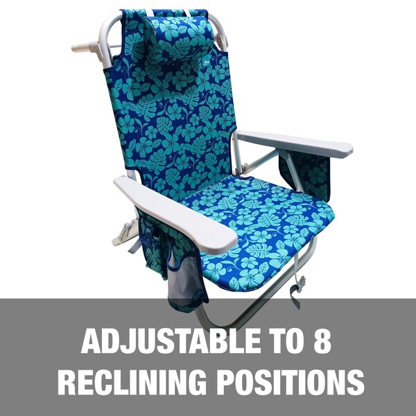 Snow Joe Bliss Hammocks Backpack Aluminum Beach Chair W Side Pocket  Detachable Cooler Bag - BBC-350-BF