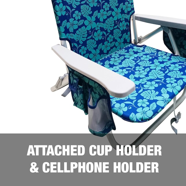 Snow Joe Bliss Hammocks Backpack Aluminum Beach Chair W Side Pocket  Detachable Cooler Bag - BBC-350-BF