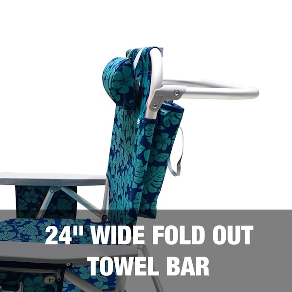 Snow Joe Bliss Hammocks Backpack Aluminum Beach Chair W Side Pocket  Detachable Cooler Bag - BBC-350-BF