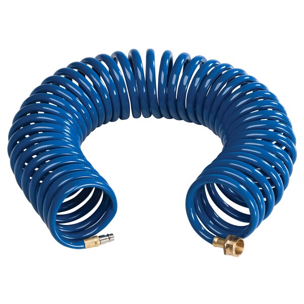 Empire Brass Empire Brass CRD-COIL-BLU-HS Blue Coiled Extension Hose For Quick Disconnect Valves - 15' - CRD-COIL-BLU-HS