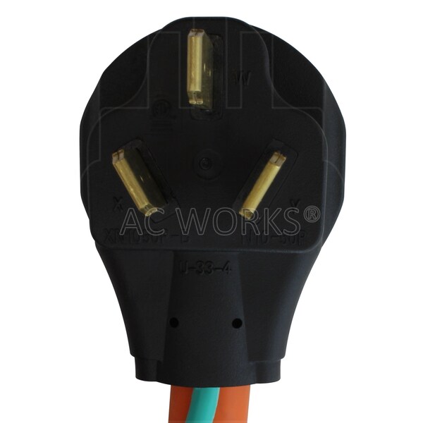 Ac Works 1.5FT 10-50P 50A Old Welder/Range Plug to 30A RV Adapter - RV1050TT-018