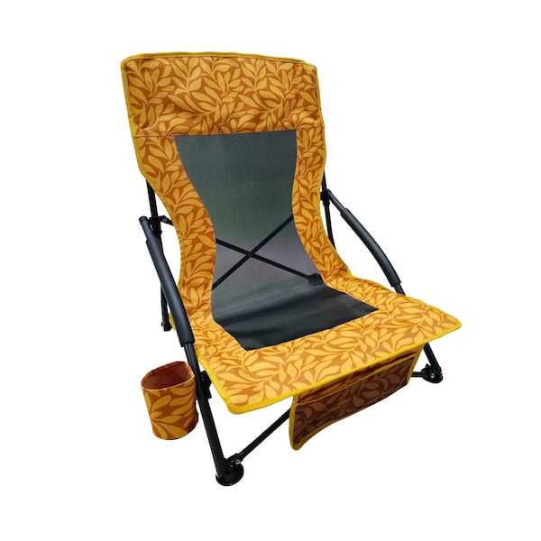 Snow Joe Bliss Hammocks Collapsible Beach Chair W Cup Holder - BBC-353-AL