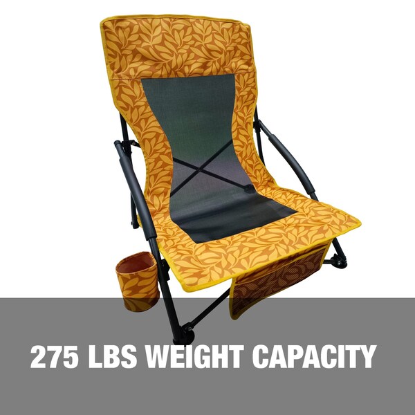 Snow Joe Bliss Hammocks Collapsible Beach Chair W Cup Holder - BBC-353-AL