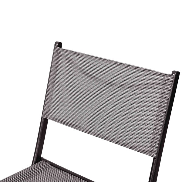 Flash Furniture Brazos Folding Chairs w/Gray Flex Comfort Material Backs and Seats and Black Metal Frames, 2PK - TLH-SC-097-GRY-02-GG