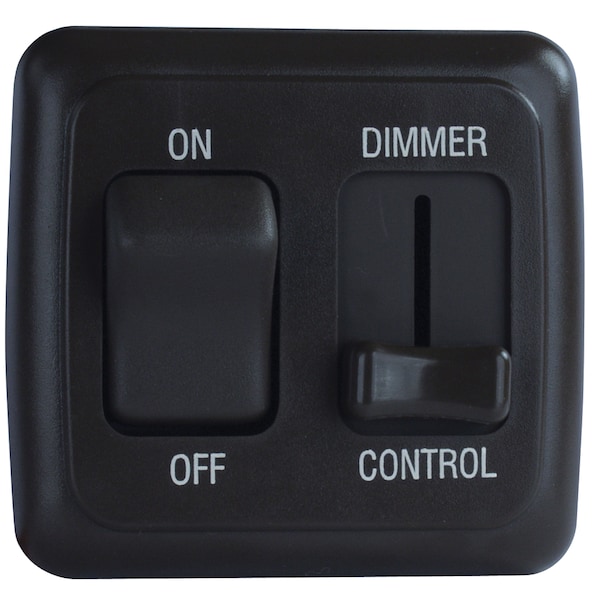Jr Products JR Products 12275 Dimmer/On-Off Switch - Black - 12275