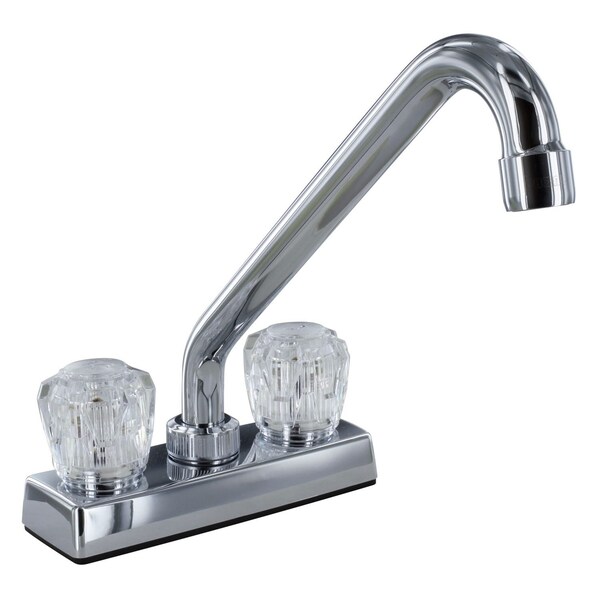 Valterra LEDGE FAUCET, 4IN HI-RISE TUBULAR, 2 KNOB, PLASTIC, CHROME - PF211304
