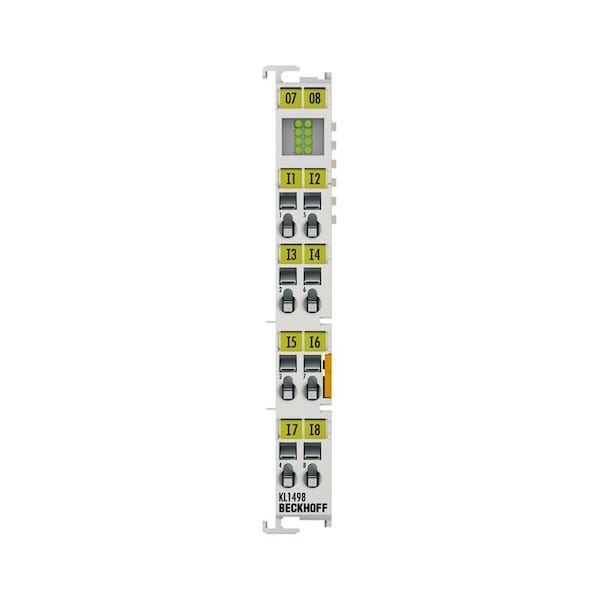 Beckhoff Bus Terminal, 8-channel digital input, 24 V DC, 0.2 ms, ground switching - KL1498