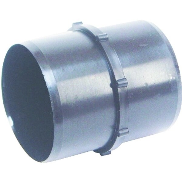 Us Hardware Straight Hose Coupler, 3 in ID, 3-1/2 in L, ABS, Black - RV-379B