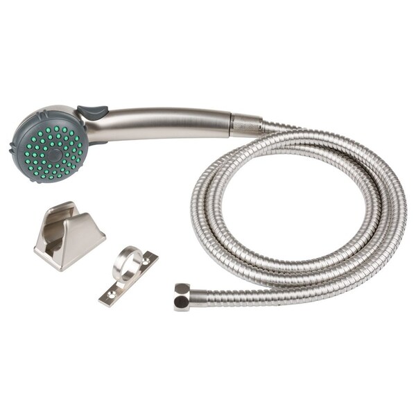 Dura Faucet RV SINGLE FUNCTION SHOWER WAND & HOSE KIT - BRUSHED SATIN NICKEL - DF-SA400K-SN