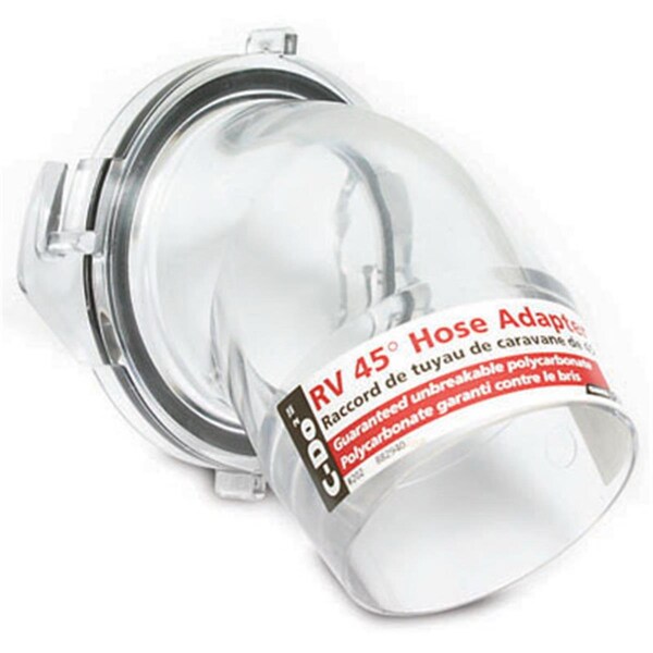Camco 39432 45 Degree RV Sewer Hose Adapter - Clear - CA577168