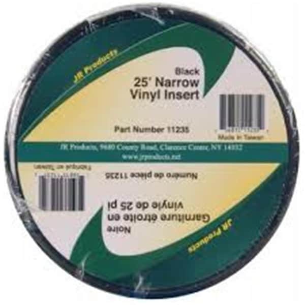 Jr Products 25 ft. Narrow Vinyl Insert - Black - JRP11235