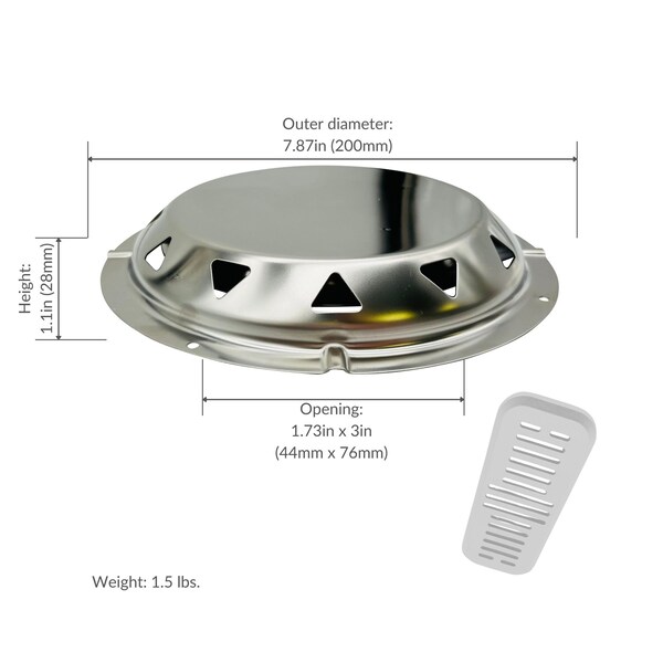 Ava-Matic Deck-Matic Stainless Steel Roof Ventilator for Vans, RVs, Trailers, Campers, White, Rectangle Shutter - AVA8280W