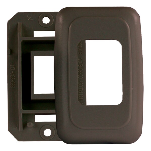 Jr Products JR Products 12195 Single Switch Base and Face Plate - Brown - 12195