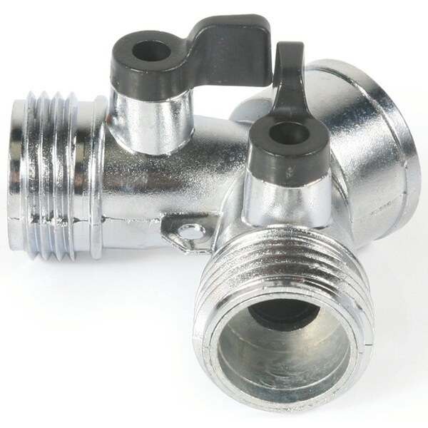 Camco 20113 Shut-Off Valve, Male x Male, Metal, Silver - 20114